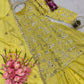 Embroidered Chinon Silk Kurti Plazzo Set for Festive and Wedding Wear