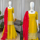 Embroidered Chinon Silk Kurti Plazzo Set for Festive and Wedding Wear
