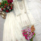 Embroidered Chinon Silk Kurti Plazzo Set for Festive and Wedding Wear