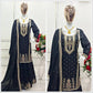Embroidered Chinon Silk Kurti Plazzo Set for Festive and Wedding Wear