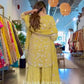 Embroidered Chinon Silk Kurti Plazzo Set for Festive and Wedding Wear
