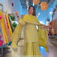 Embroidered Chinon Silk Kurti Plazzo Set for Festive and Wedding Wear