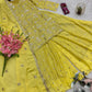 Embroidered Chinon Silk Kurti Plazzo Set for Festive and Wedding Wear