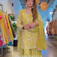 Embroidered Chinon Silk Kurti Plazzo Set for Festive and Wedding Wear