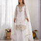 Embroidered Chinon Silk Palazzo Sharara Set