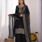 Embroidered Chinon Silk Palazzo Sharara Set