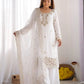 Embroidered Chinon Silk Palazzo Sharara Set