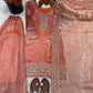 Embroidered Chinon Silk Palazzo Sharara Set