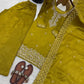 Embroidered Chinon Silk Palazzo Sharara Set