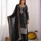 Embroidered Chinon Silk Palazzo Sharara Set