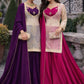 Embroidered Chinon Silk Palazzo Suit Set