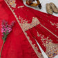 Embroidered Chinon Silk Sharara Suit