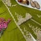 Embroidered Chinon Silk Sharara Suit