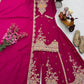 Embroidered Chinon Silk Sharara Suit