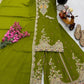 Embroidered Chinon Silk Sharara Suit