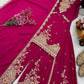 Embroidered Chinon Silk Sharara Suit