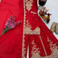 Embroidered Chinon Silk Sharara Suit