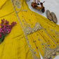 Embroidered Chinon Silk Sharara Suit