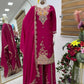 Embroidered Chinon Silk Sharara Suit