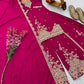 Embroidered Chinon Silk Sharara Suit