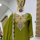 Embroidered Chinon Silk Sharara Suit