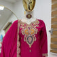 Embroidered Chinon Silk Sharara Suit