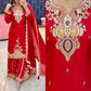 Embroidered Chinon Silk Sharara Suit