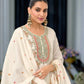 Embroidered Chinon Silk Sharara Suit Set