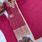 Embroidered Chinon Silk Suit Set