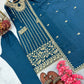 Embroidered Chinon Silk Suit Set