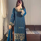 Embroidered Chinon Silk Suit Set
