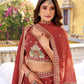 Embroidered Chocolate Crush Lehenga Choli Set with Dupatta