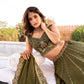 Embroidered Chocolate Crush Lehenga Choli Set with Dupatta