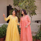 Embroidered Cotton Anarkali Kurti Pant Set for Festive and Casual Wear