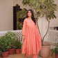 Embroidered Cotton Anarkali Kurti Pant Set for Festive and Casual Wear