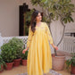 Embroidered Cotton Anarkali Kurti Pant Set for Festive and Casual Wear