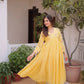 Embroidered Cotton Anarkali Kurti Pant Set for Festive and Casual Wear