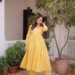 Embroidered Cotton Anarkali Kurti Pant Set for Festive and Casual Wear