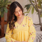 Embroidered Cotton Anarkali Kurti Pant Set for Festive and Casual Wear