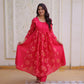 Embroidered Cotton Anarkali Kurti Pant Set for Festive and Casual Wear