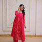 Embroidered Cotton Anarkali Kurti Pant Set for Festive and Casual Wear