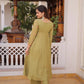 Embroidered Cotton Anarkali Kurti Pant Set for Festive and Casual Wear