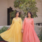 Embroidered Cotton Anarkali Kurti Pant Set for Festive and Casual Wear