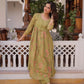 Embroidered Cotton Anarkali Kurti Pant Set for Festive and Casual Wear