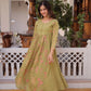 Embroidered Cotton Anarkali Kurti Pant Set for Festive and Casual Wear