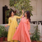 Embroidered Cotton Anarkali Kurti Pant Set for Festive and Casual Wear