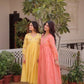 Embroidered Cotton Anarkali Kurti Pant Set for Festive and Casual Wear