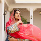 Embroidered Cotton Denim Kurti Pant Dupatta Set