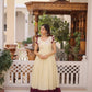 Embroidered Cotton Flair Gown