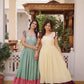 Embroidered Cotton Flair Gown